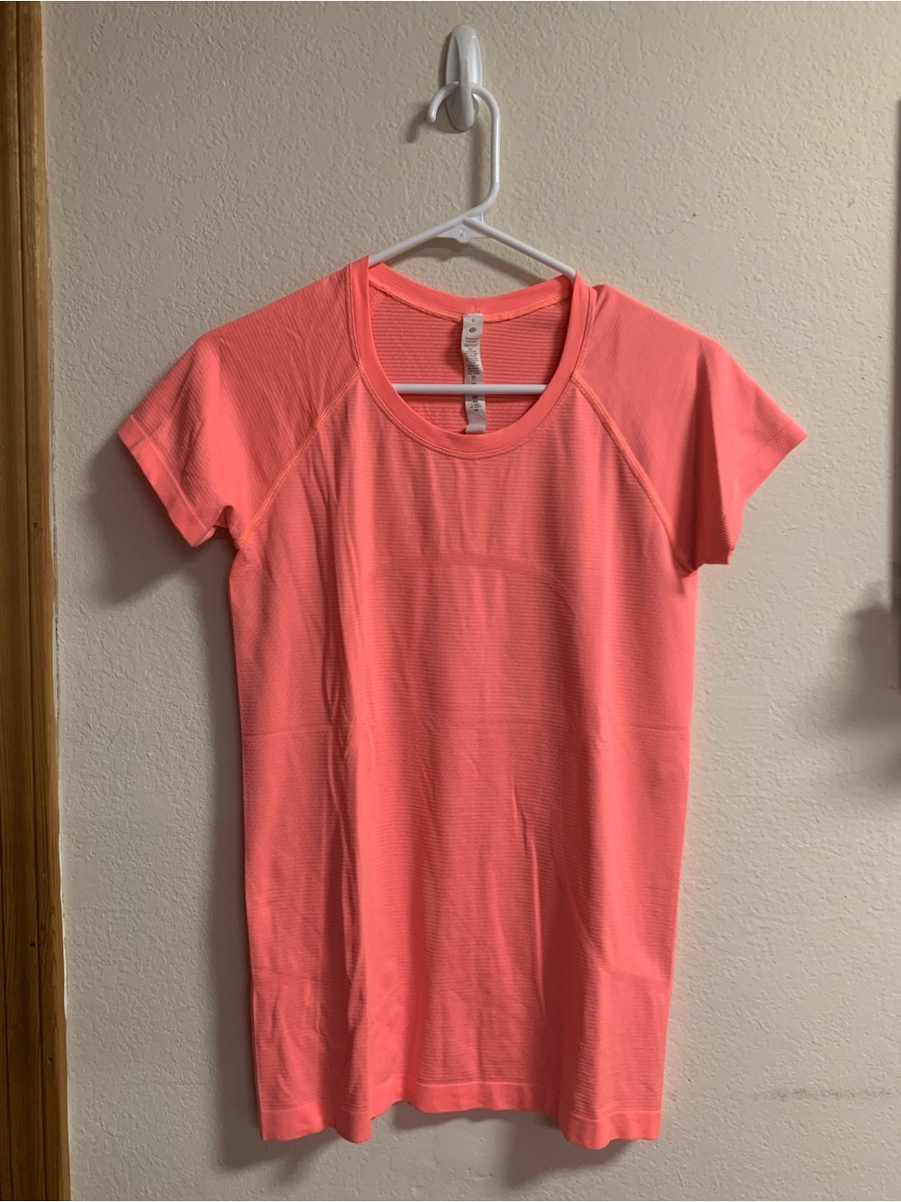 lululemon athletica Coral-Orange Short Sleeve Performance Tee